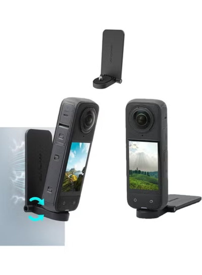 سني لايف حامل تثبيت مغناطيسي Insta360 X4 متوافق مع كاميرا Insta360، حامل توجيه مغناطيسي مع برغي 1/4 لكاميرا الحركة 360، قاعدة حامل لـ Insta360 X4/X3/X/GO 3/GO 2/DJI Pocket 3 - Image 1